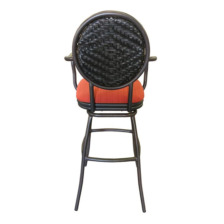 Red Barrel Studio Wolford Metal Outdoor Stool with Cushion Wayfair